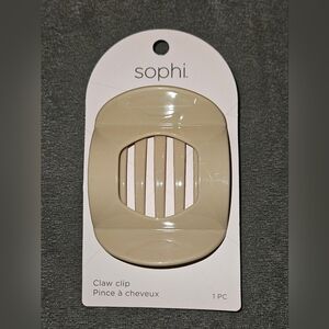 Sophi Flat Beige Hair Claw Clip BNIB